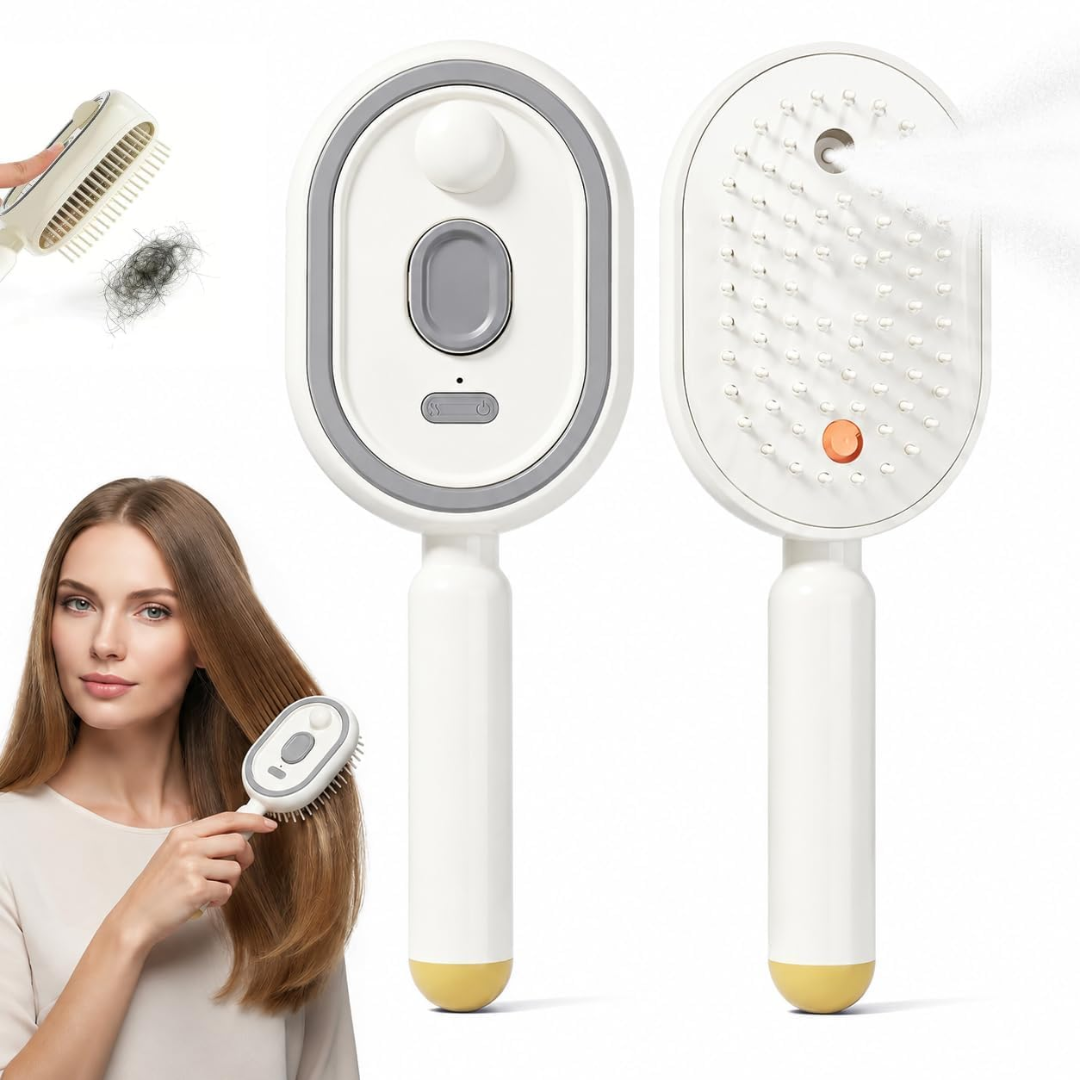 Peine masajeador eléctrico blanco